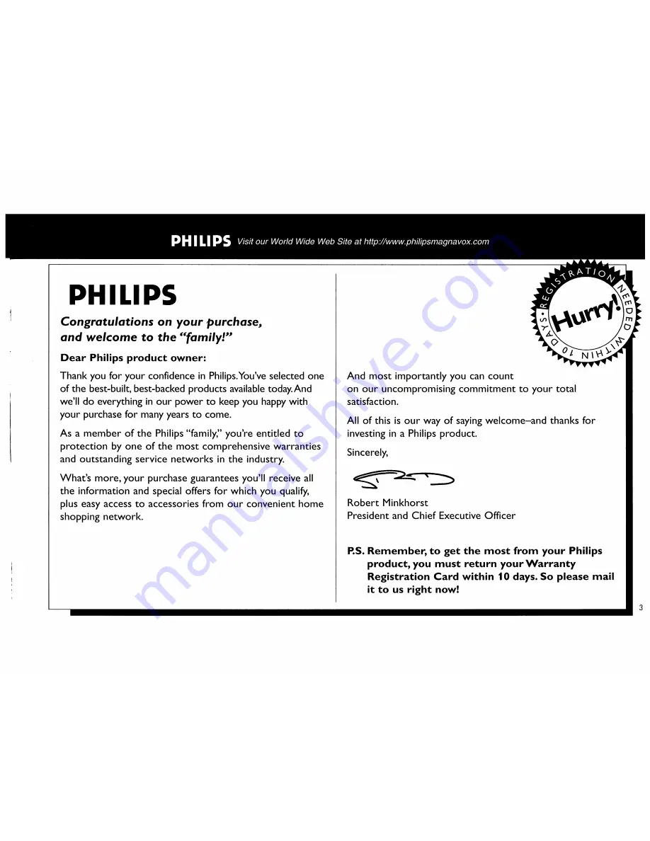 Philips FW890P User Manual Download Page 3