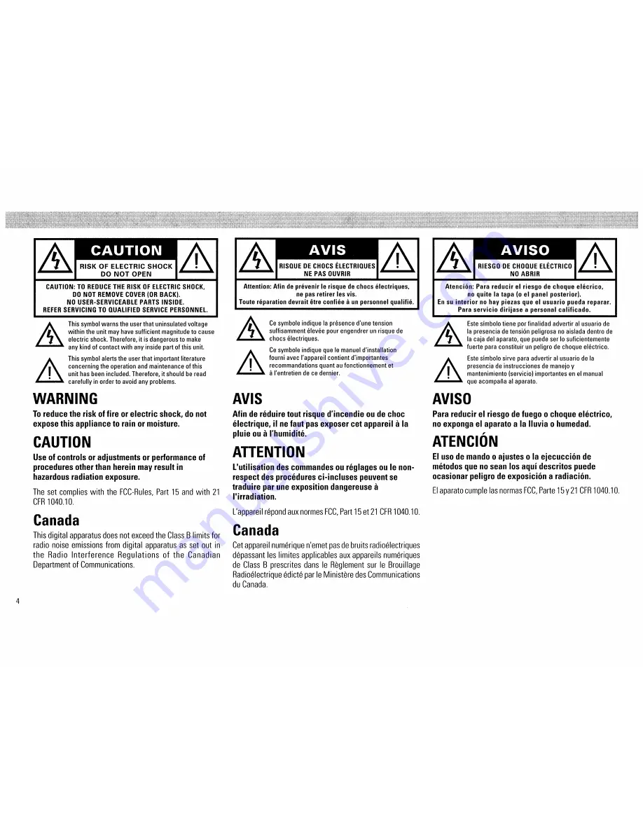 Philips FW890P User Manual Download Page 4