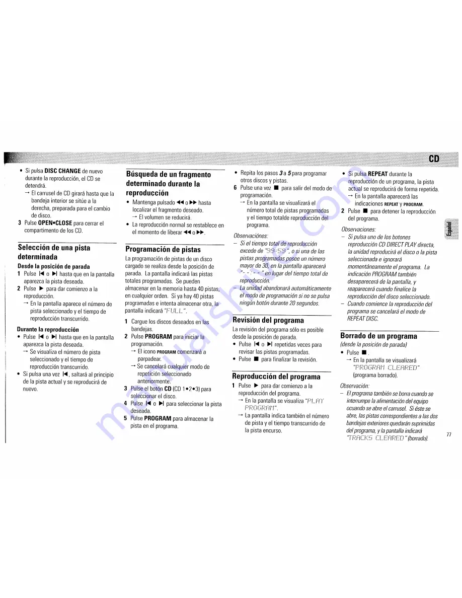 Philips FW890P User Manual Download Page 77