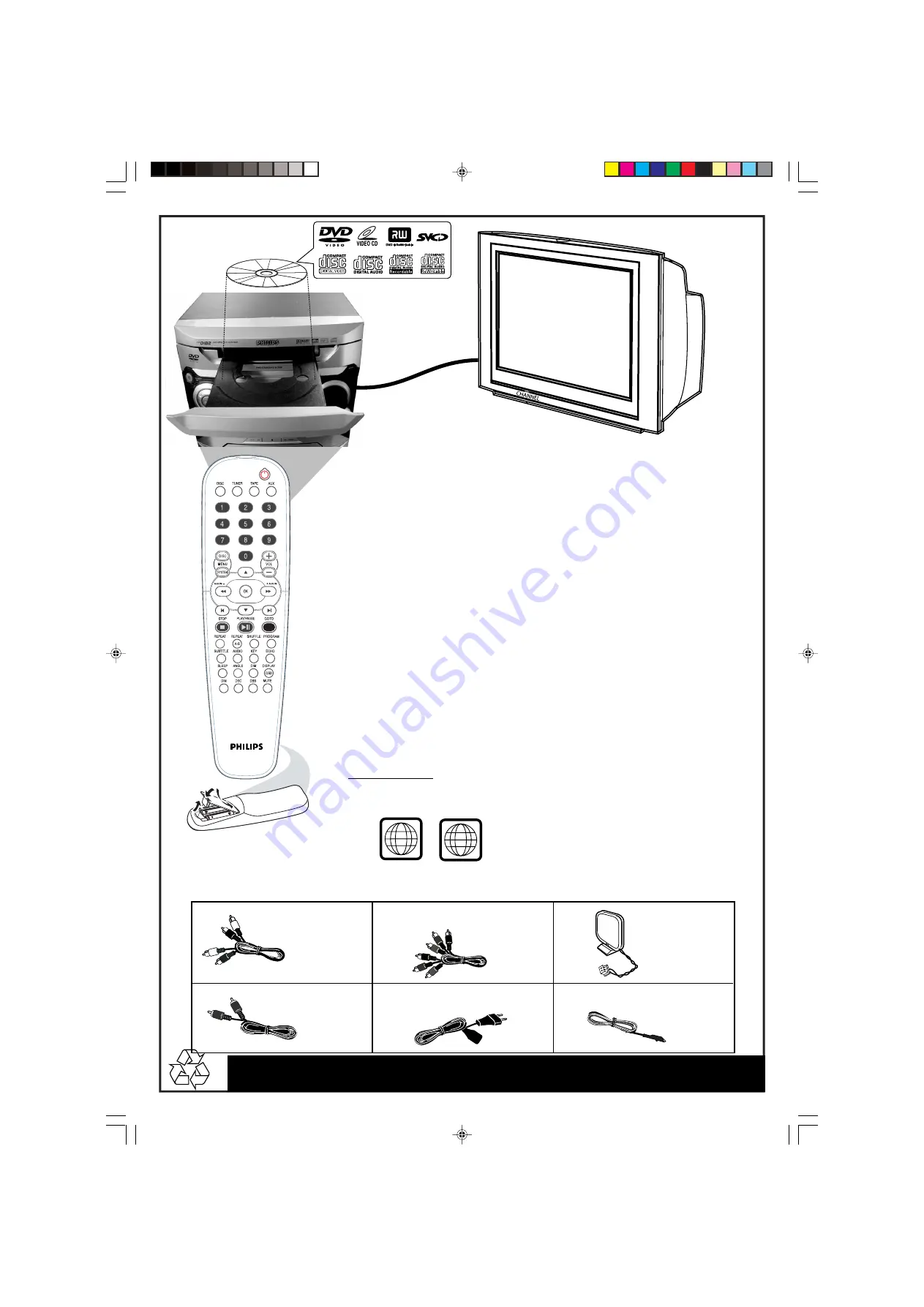 Philips FWD182/55 Quick Use Manual Download Page 2