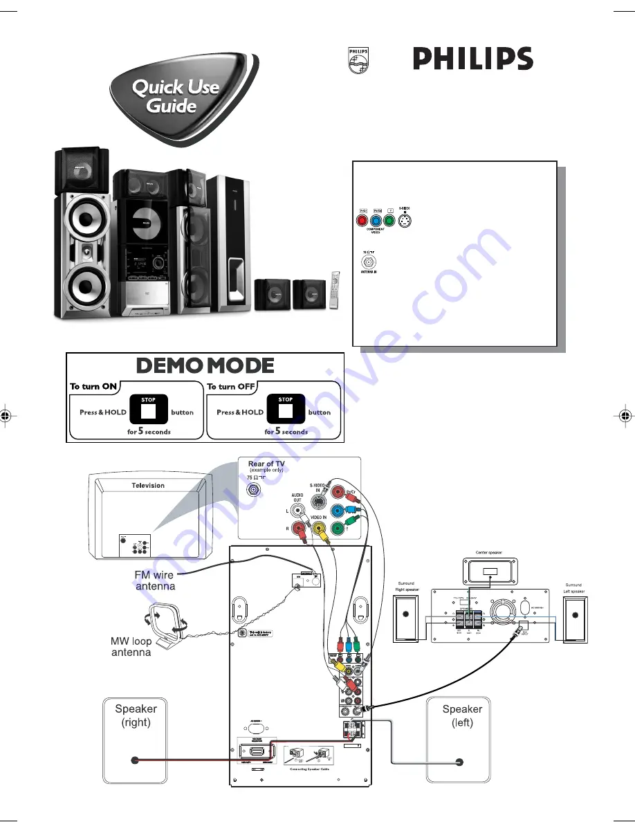 Philips FWD876/58 Quick Use Manual Download Page 1