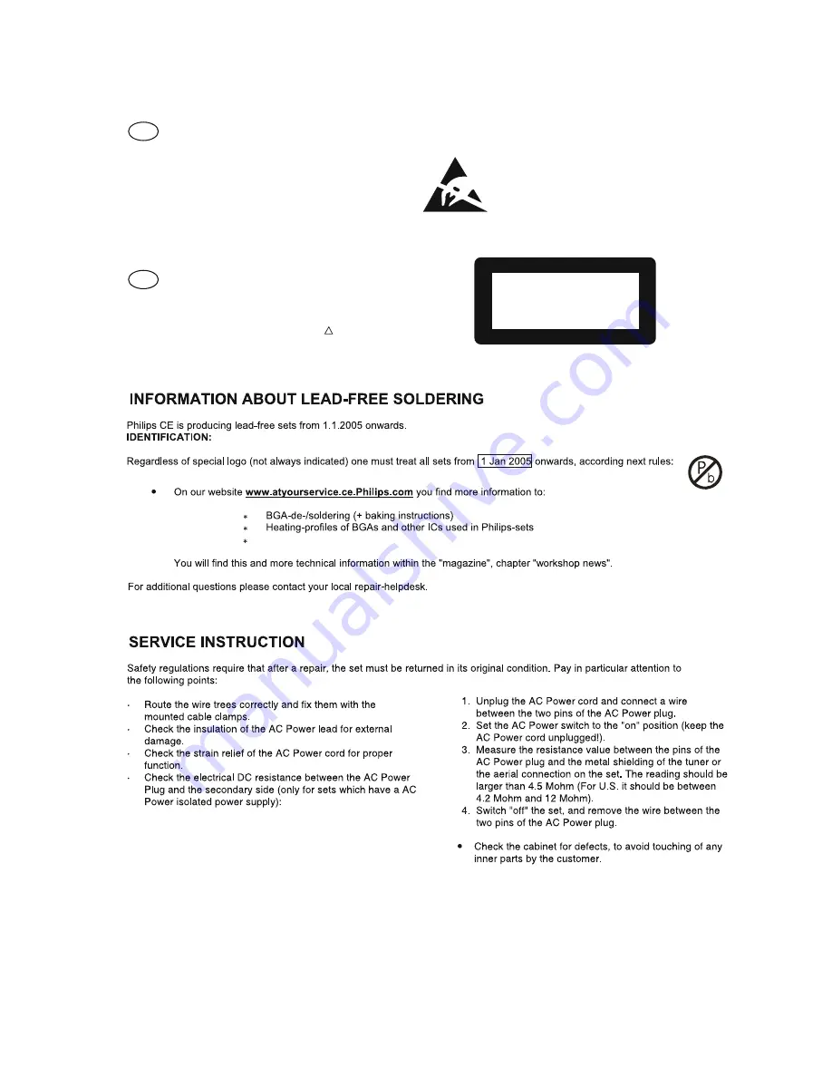 Philips FWM417/55 Service Manual Download Page 4