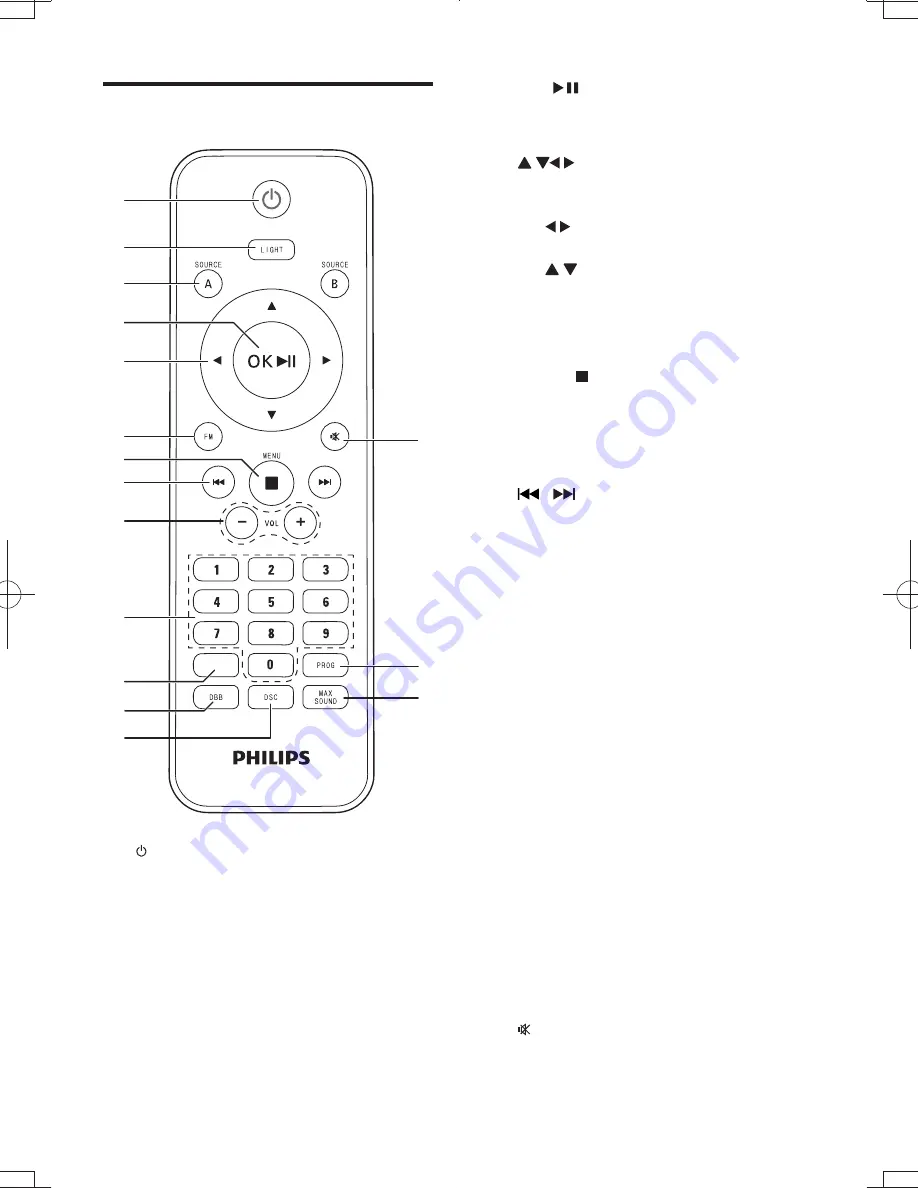 Philips FWP3200D Скачать руководство пользователя страница 10