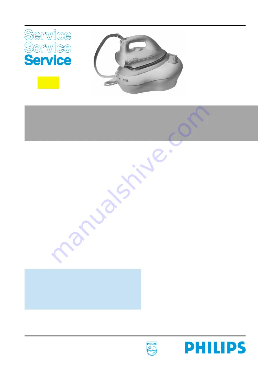 Philips GC 6005 Service Manual Download Page 1