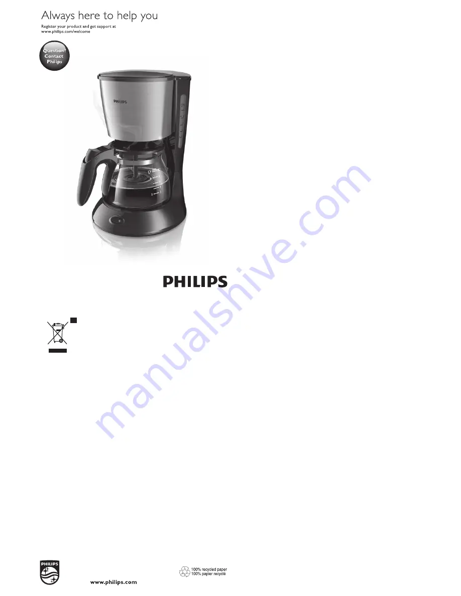 Philips HD7432 Скачать руководство пользователя страница 1