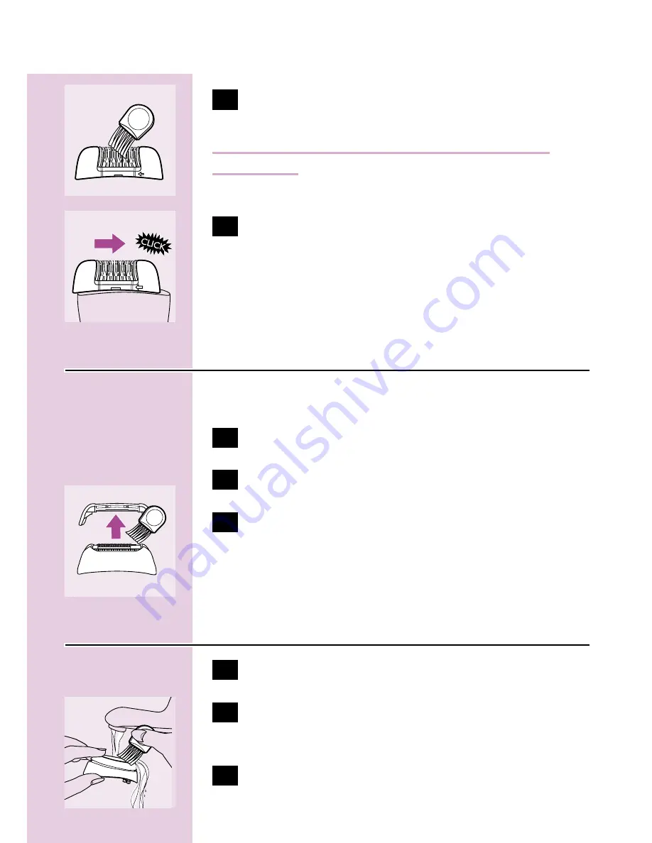 Philips HP6453 Satin ICE Optima User Manual Download Page 72