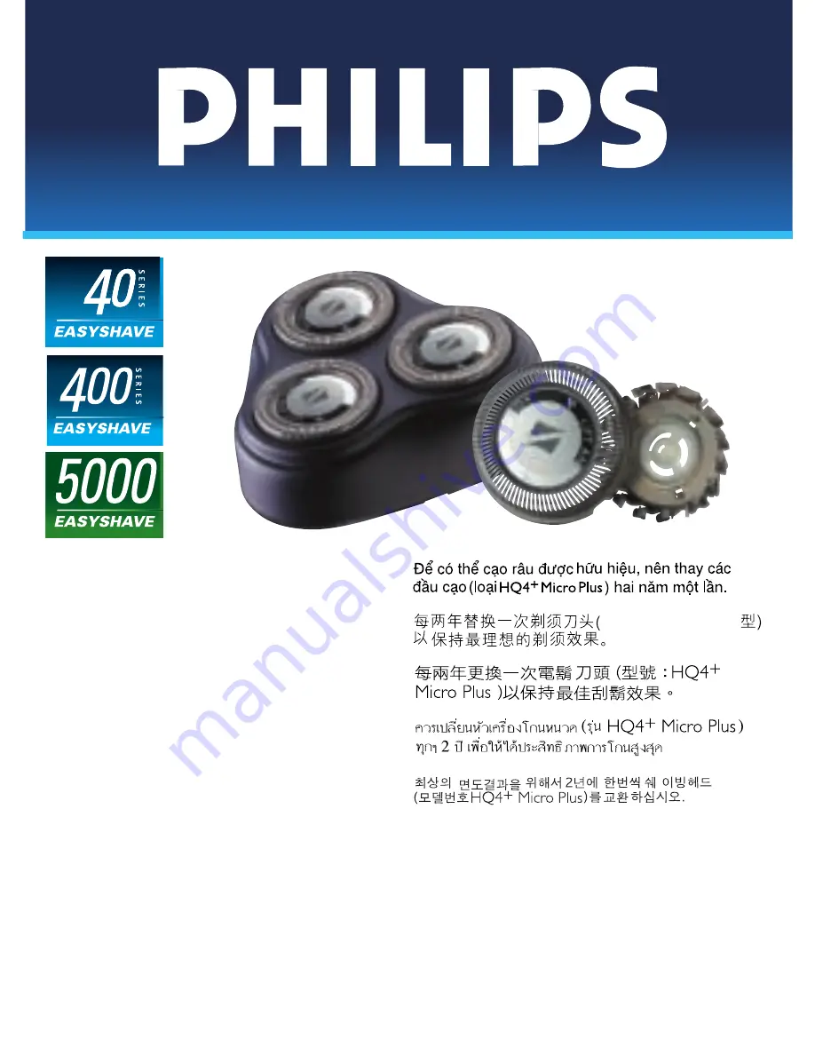 Philips HQ4/3P Replacement Manual Download Page 1