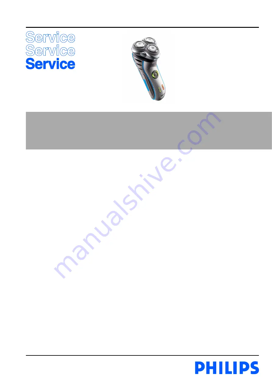 Philips HQ7180 Service Manual Download Page 1