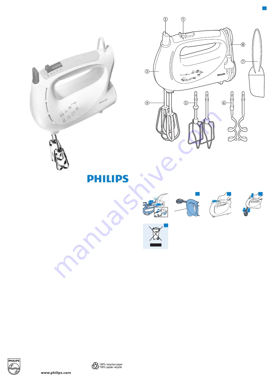 Philips HR1530/00 Manual Download Page 1