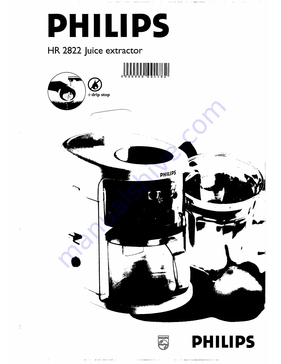 Philips HR2822/10 Specification Sheet Download Page 1