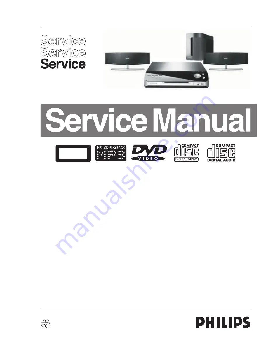 Philips HTS6510 Service Manual Download Page 1