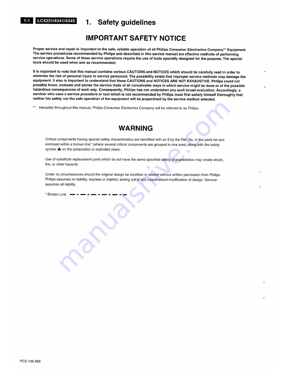 Philips LC4331/00 Service Manual Download Page 2