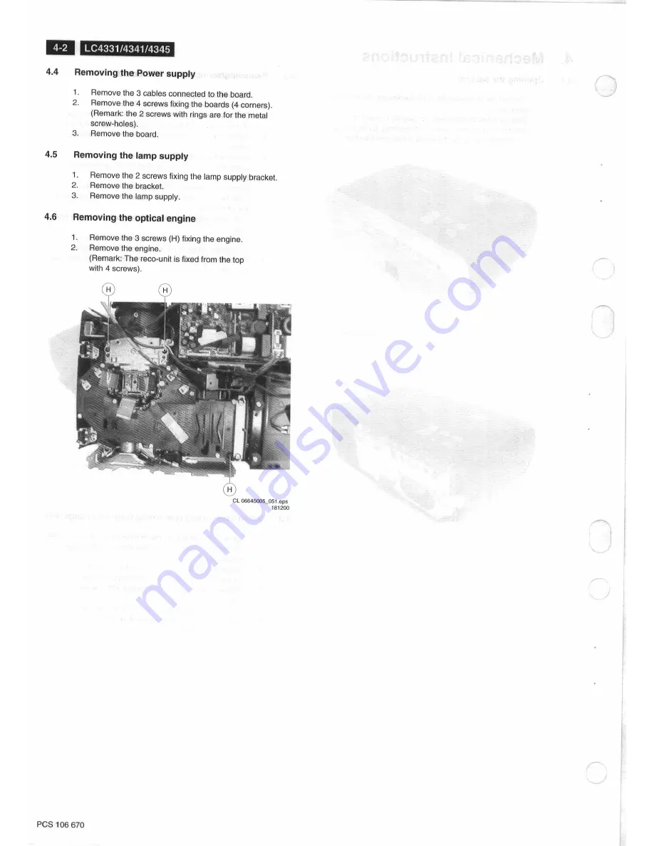 Philips LC4331/00 Service Manual Download Page 5