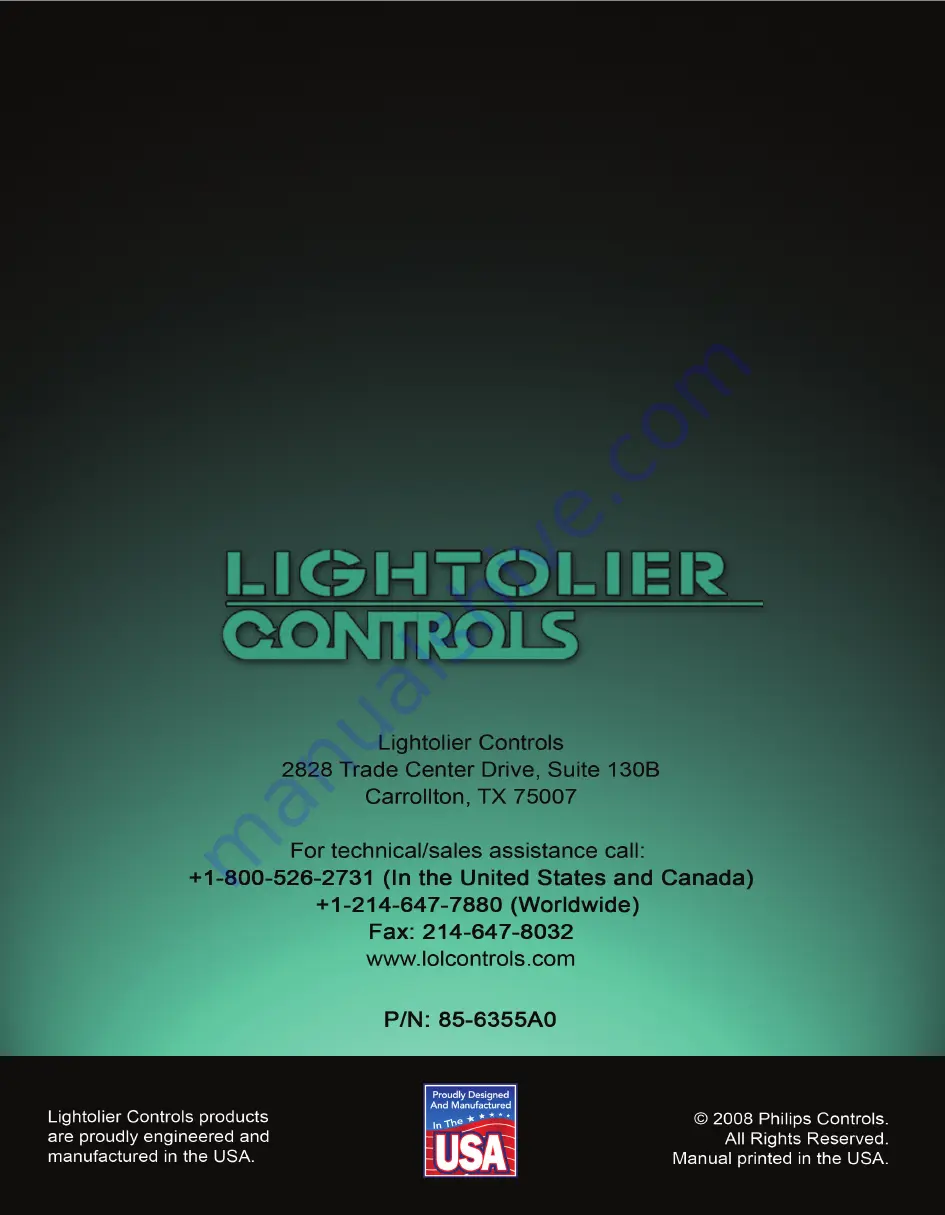 Philips LIGHTOLIER CONTROLS LYTESCENE ILSCLTSII User Manual Download Page 36