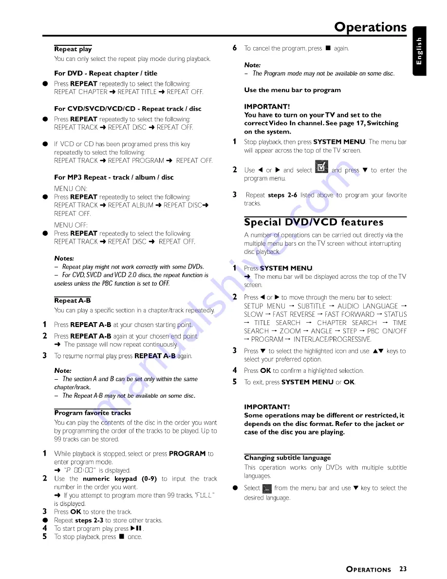 Philips LX3750 Owner'S Manual Download Page 23