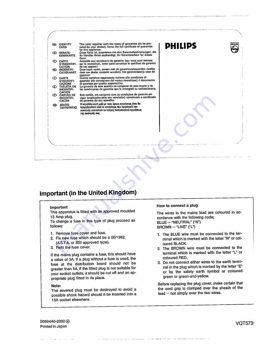 Philips M 671/21 Operating Manual Download Page 105