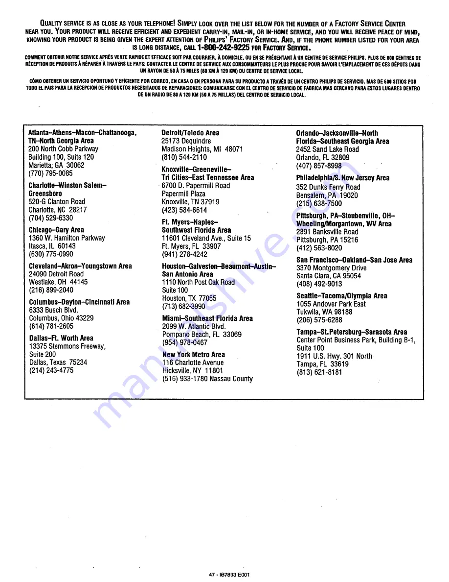 Philips Magnavox 7P4830W Owner'S Manual Download Page 47