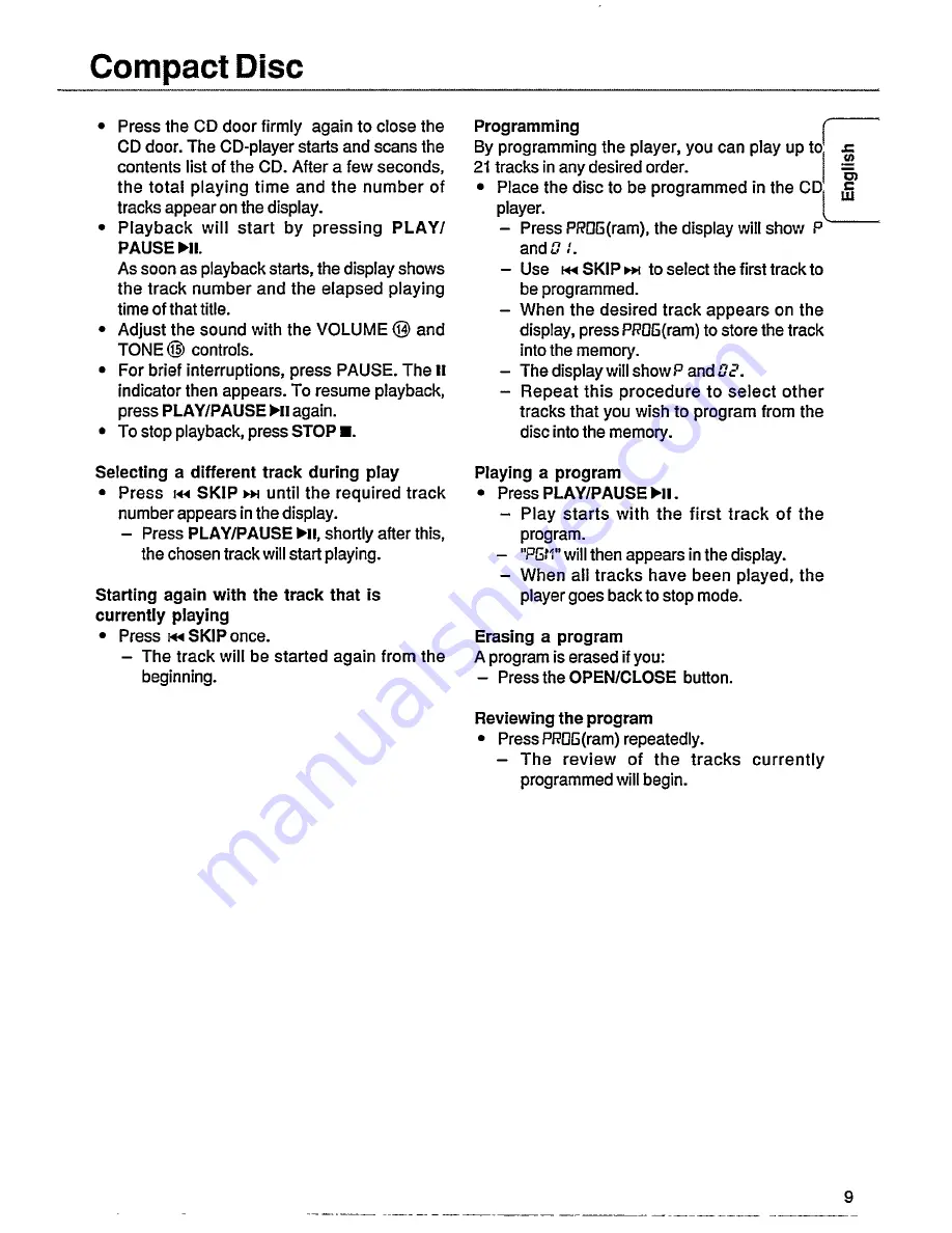 Philips Magnavox AZ 8006 User Manual Download Page 9