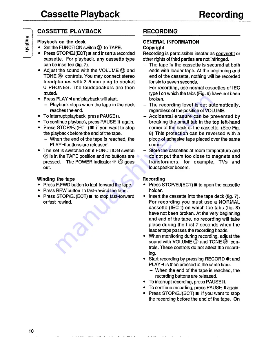 Philips Magnavox AZ 8006 User Manual Download Page 10