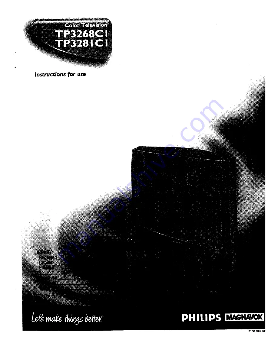 Philips Magnavox TP3268C1 Instructions For Use Manual Download Page 1