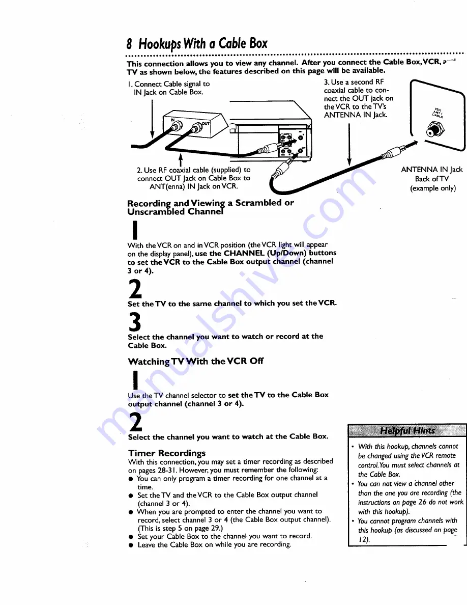 Philips Magnavox VRX262AT Owner'S Manual Download Page 8