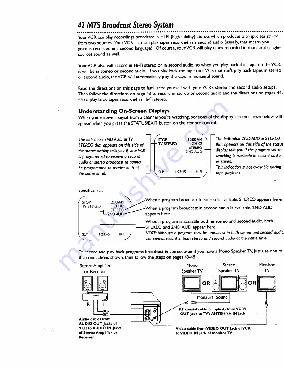 Philips Magnavox VRX262AT Owner'S Manual Download Page 42