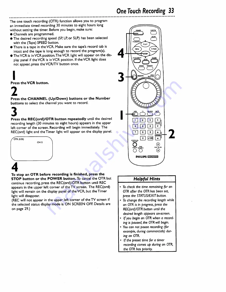 Philips Magnavox VRX344AT Owner'S Manual Download Page 33