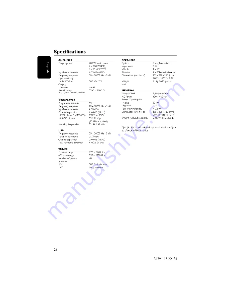 Philips MC-M570 Скачать руководство пользователя страница 24