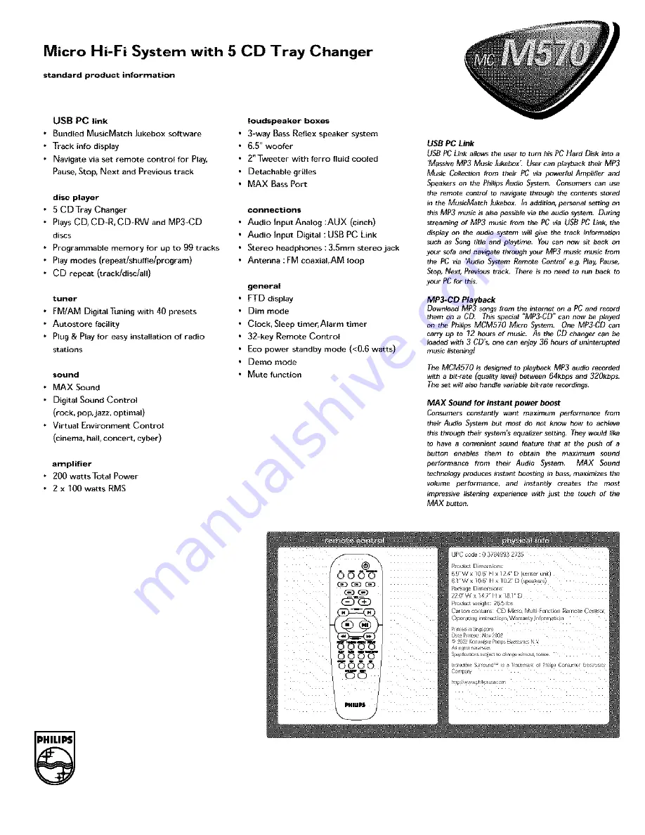 Philips MC-M570 Manual Download Page 28