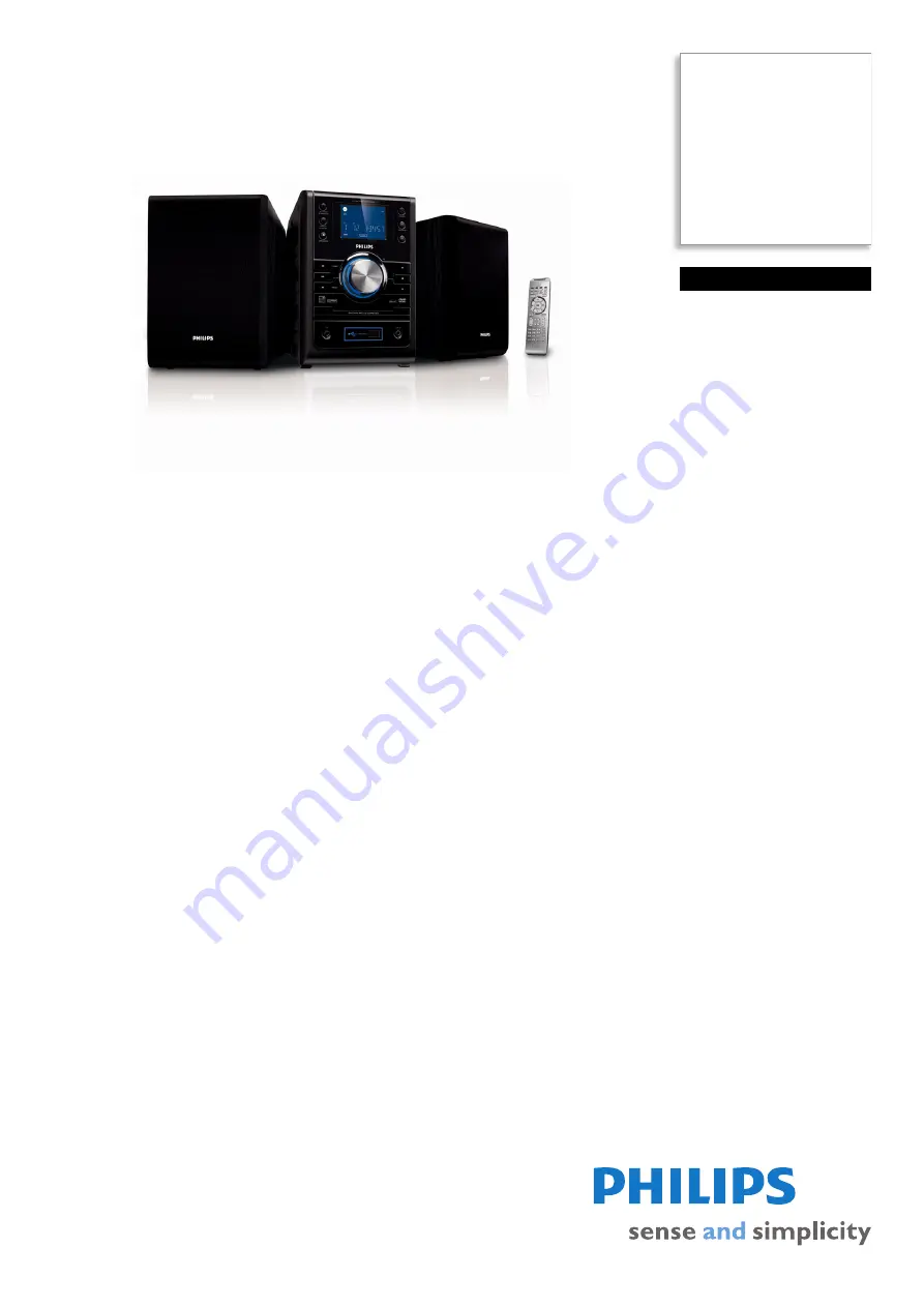 Philips MCD395 Specifications Download Page 1