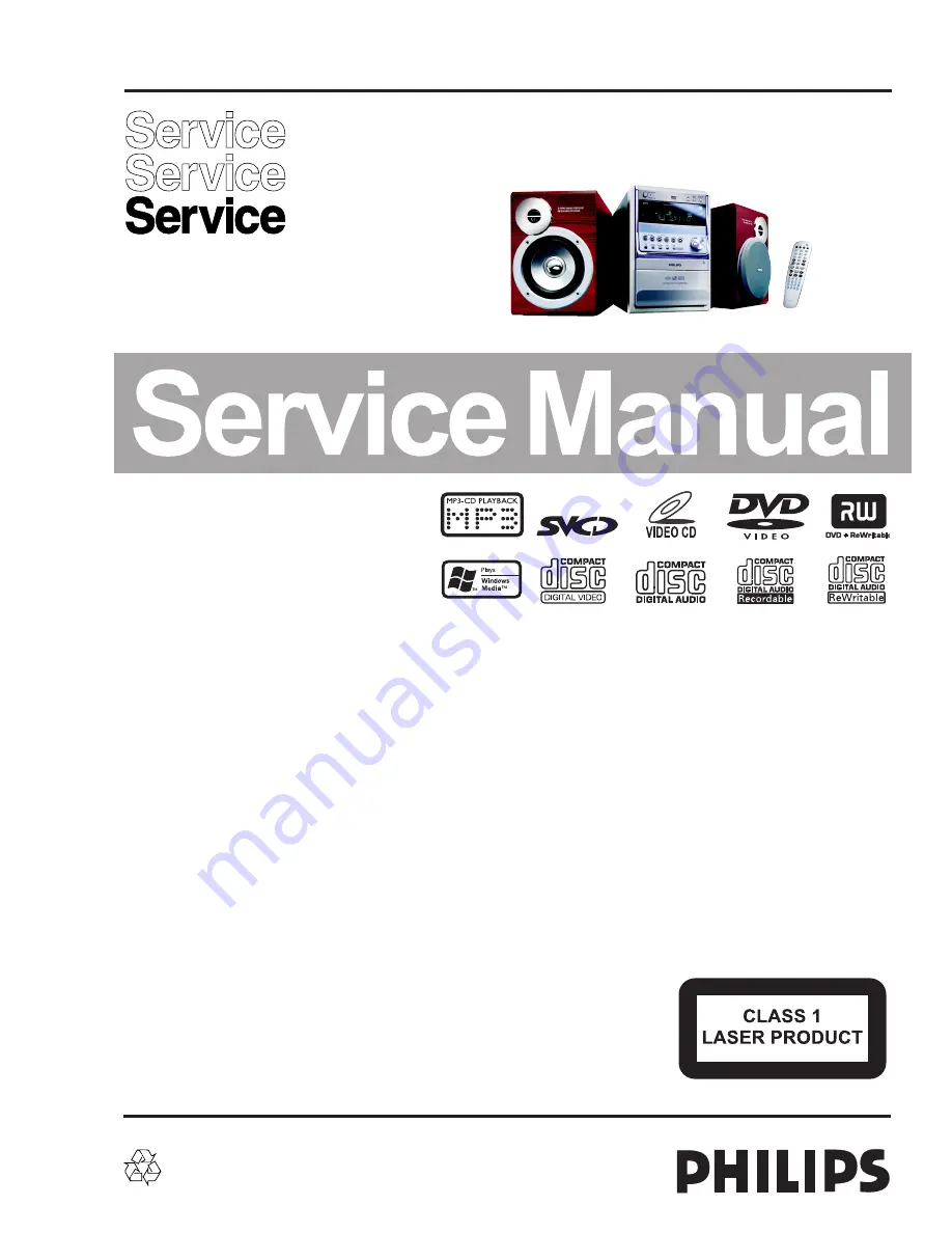 Philips MCD515 Service Manual Download Page 1