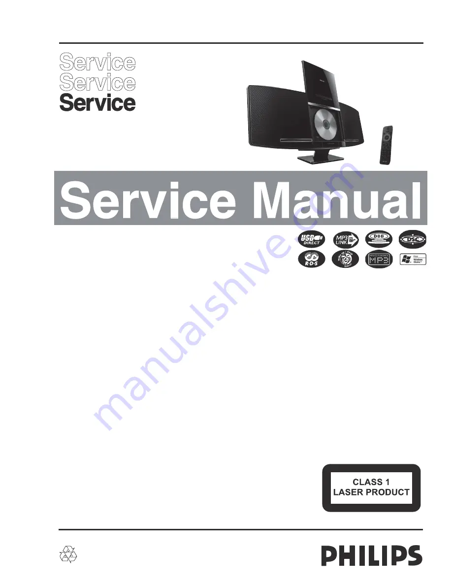 Philips MCM233 Service Manual Download Page 1