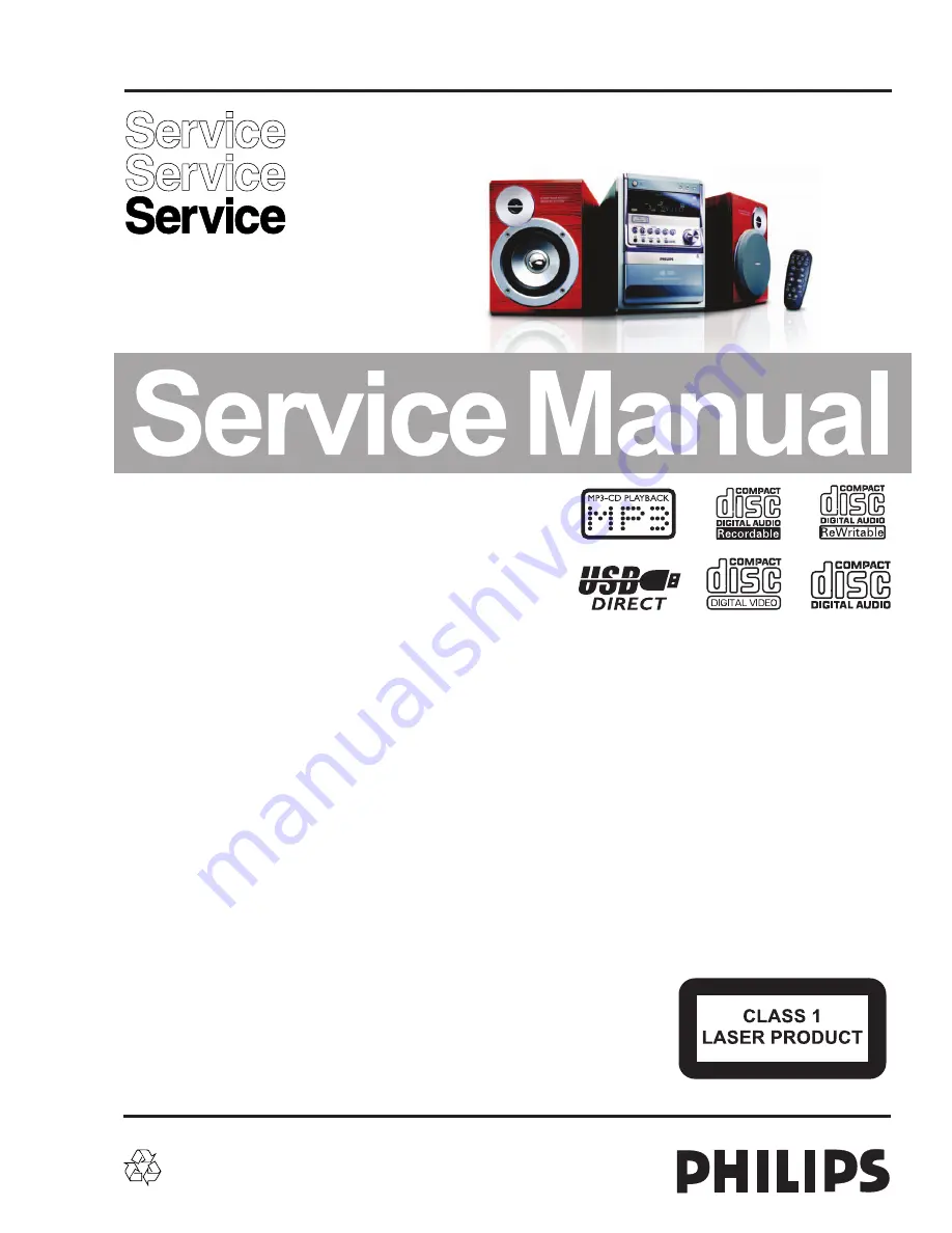 Philips MCM720 Service Manual Download Page 1