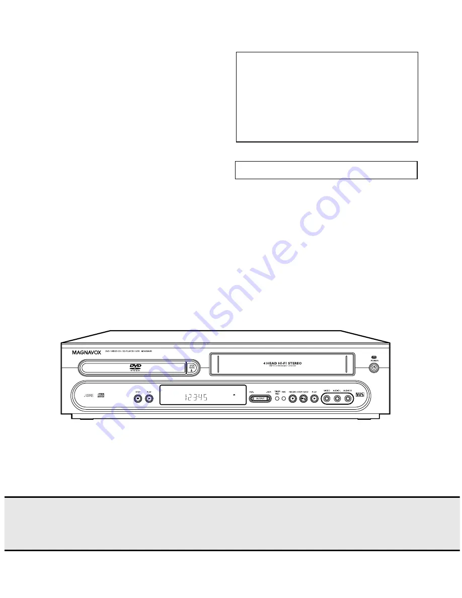 Philips MDV530VR/17 Service Manual Download Page 1