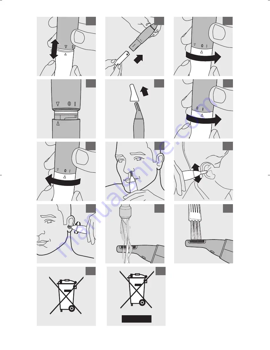 Philips NORELCO NT9105 Instruction Manual Download Page 13