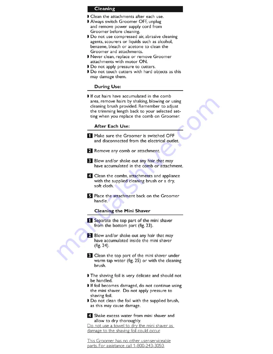 Philips Norelco QG3260 User Manual Download Page 10