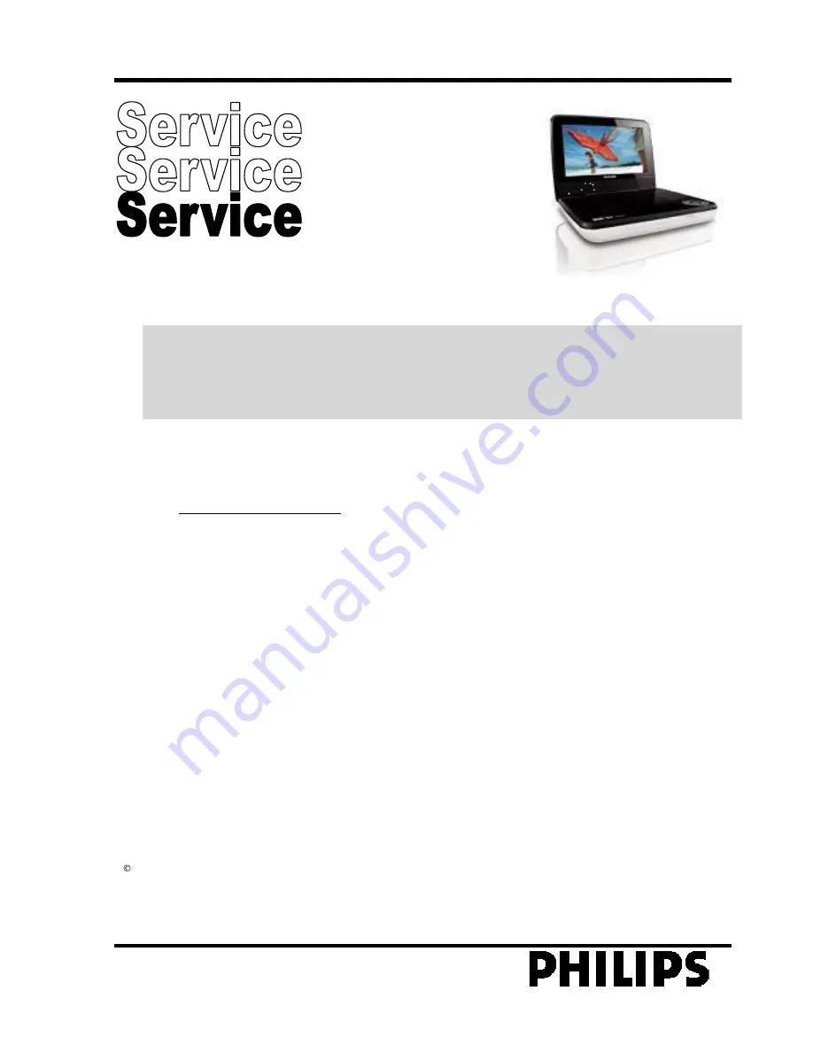 Philips PD7012 Service Manual Download Page 1