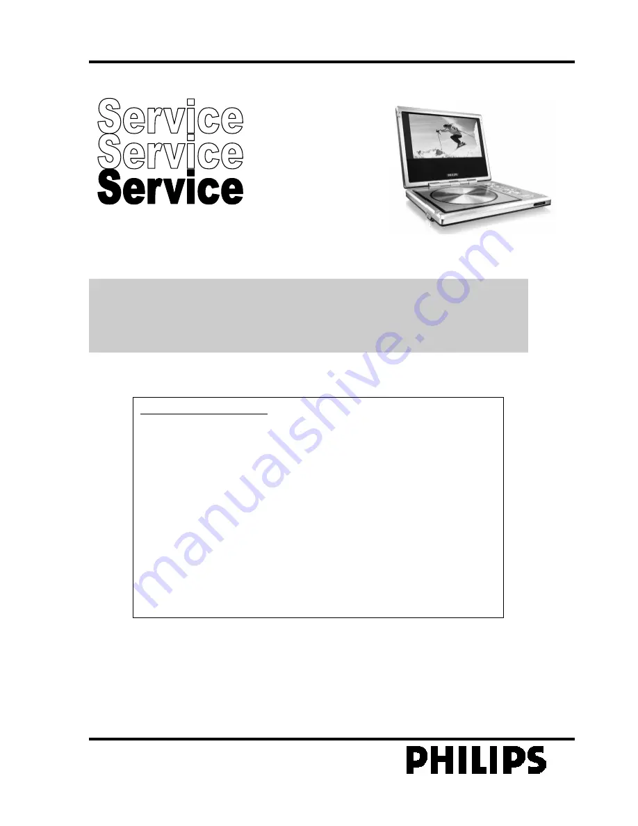 Philips PET715/00 Service Manual Download Page 1