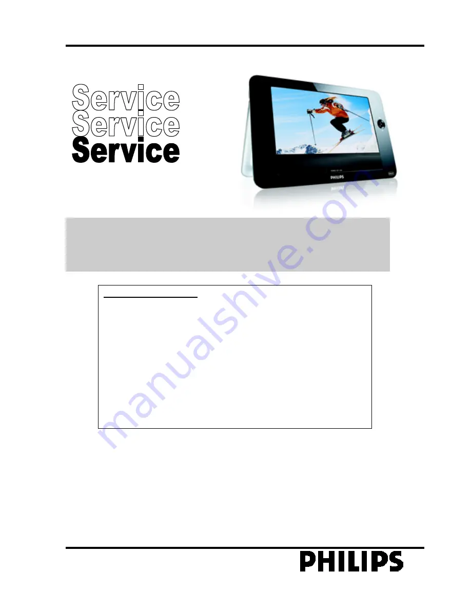 Philips PET830 Service Manual Download Page 1