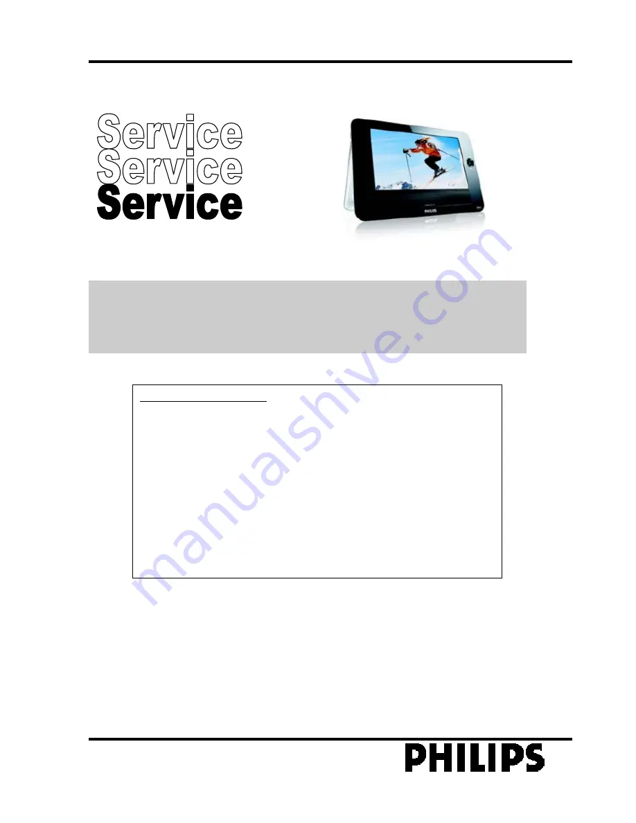 Philips PET836 Service Manual Download Page 1