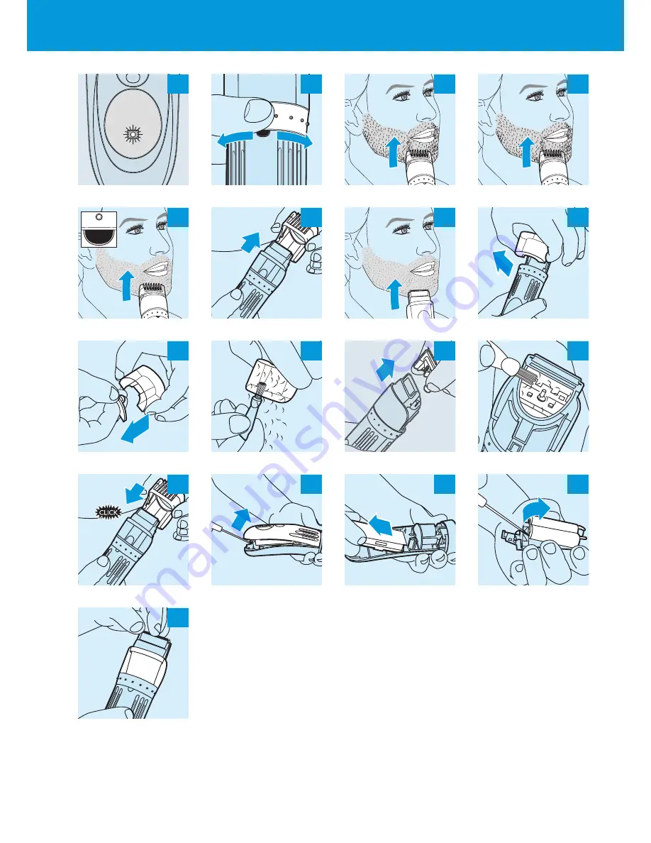 Philips Philishave Turbovac HQT885 User Manual Download Page 122