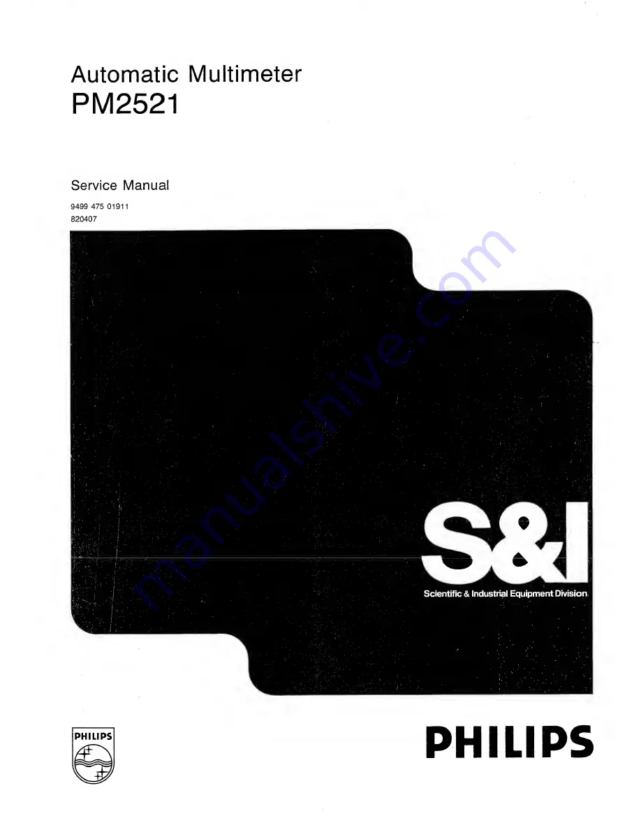 Philips pm2521 Service Manual Download Page 1