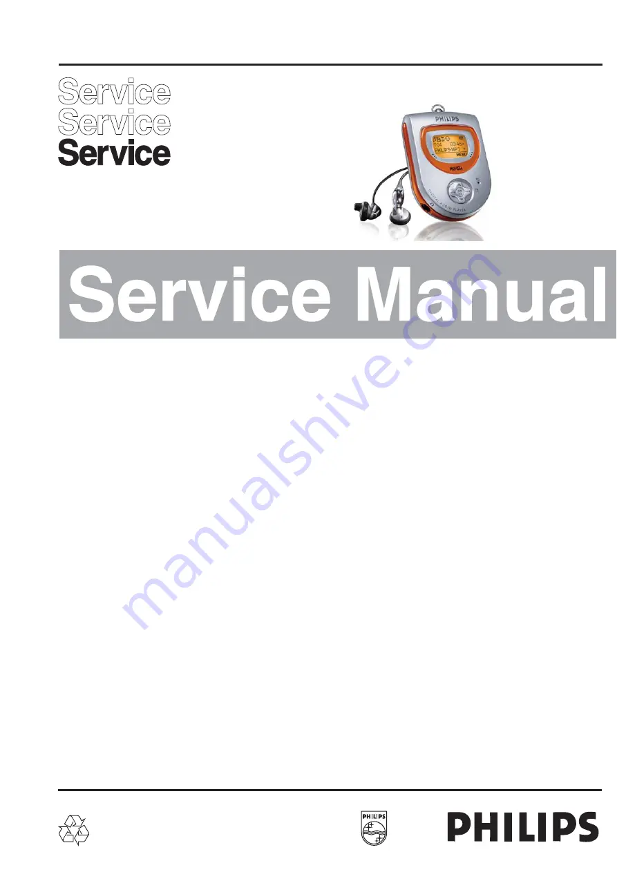 Philips SA 230 Service Manual Download Page 1