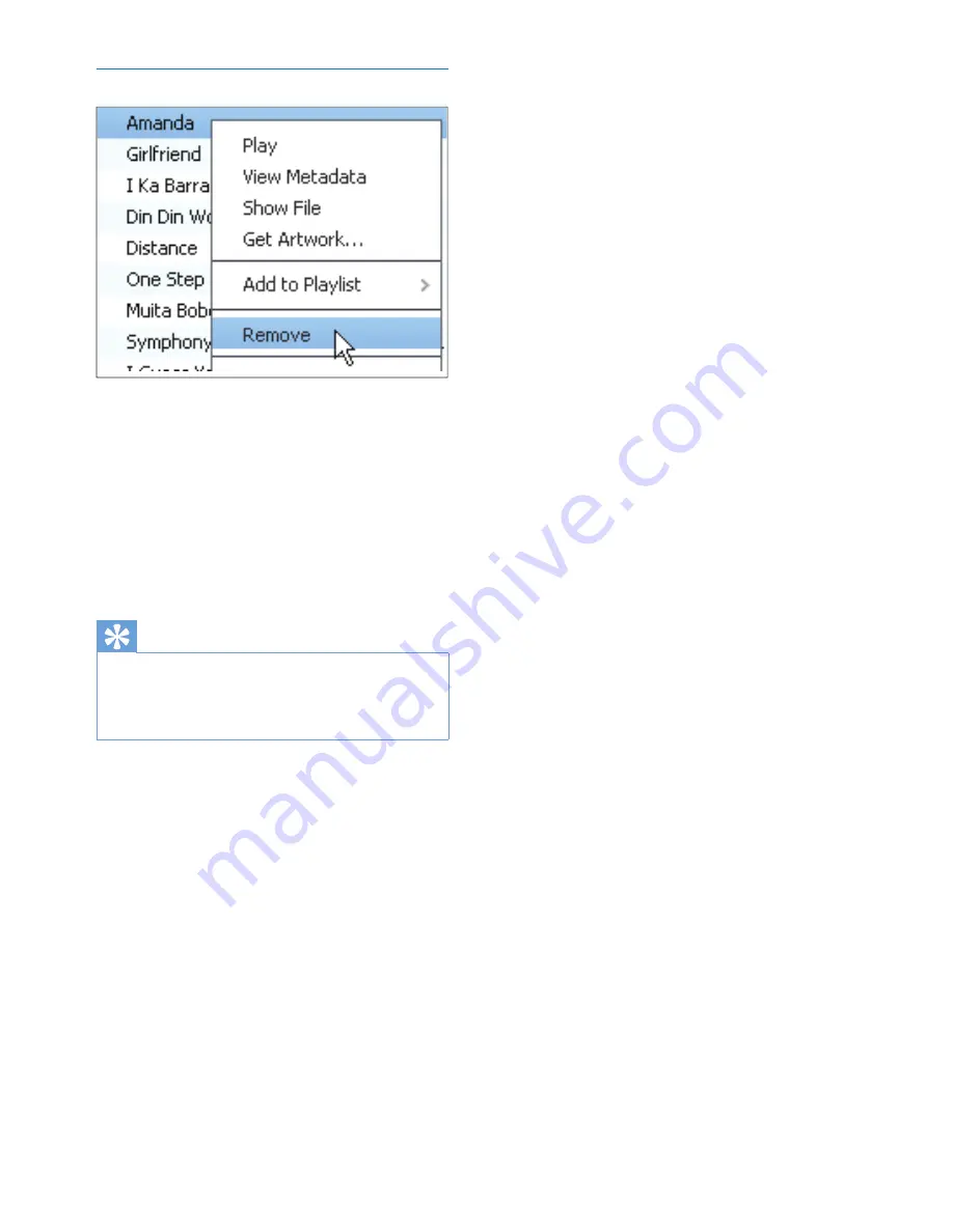 Philips SA2SONGBRD/00 User Manual Download Page 13