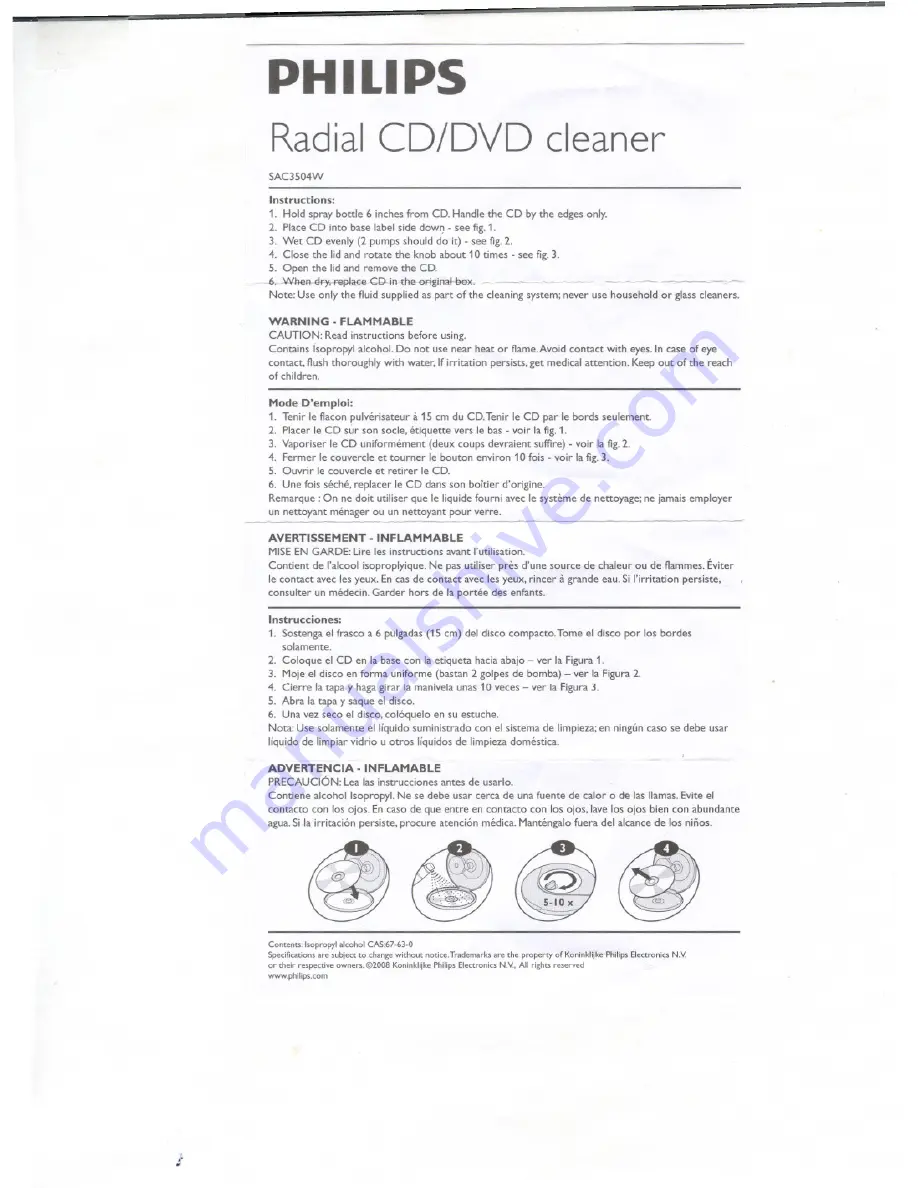 Philips SAC3504W/27 User Manual Download Page 1