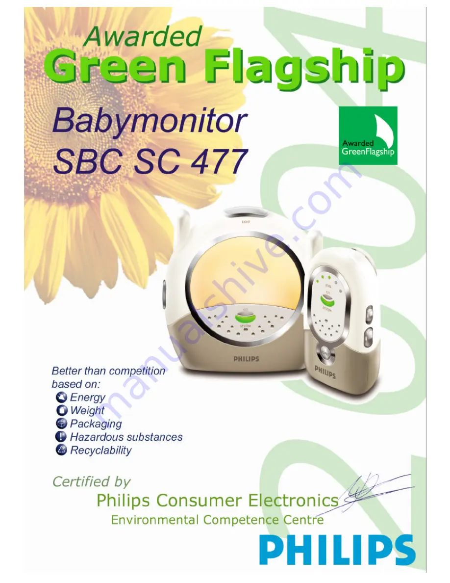 Philips SBC SC 477 Brochure Download Page 1