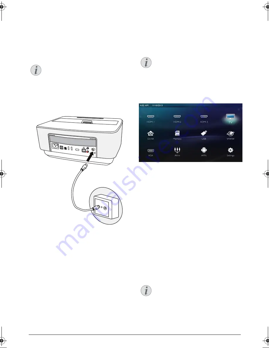 Philips Screeneo HDP1550 User Manual Download Page 28