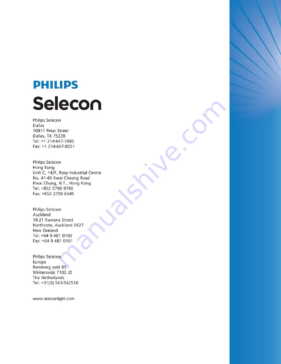 Philips selecon plcyc1 MKII Installation & User Manual Download Page 32