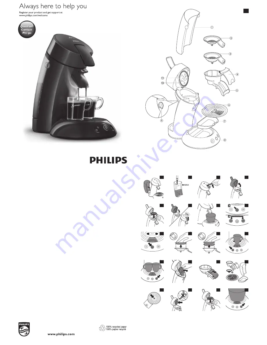 Philips Sensee HD7817 Instruction Manual Download Page 1