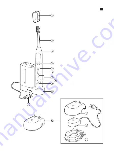 Philips Sonicare FlexCare Platinum HX9182/10 Quick Start Manual Download Page 2